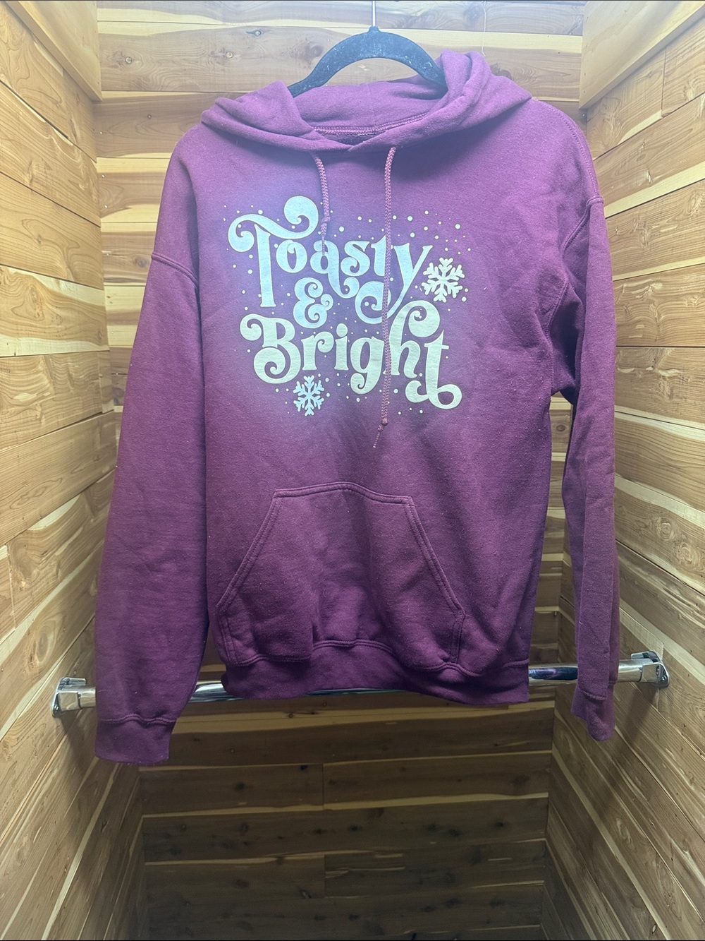 The Toast Toasty & Bright Maroon Graphic Hoodie